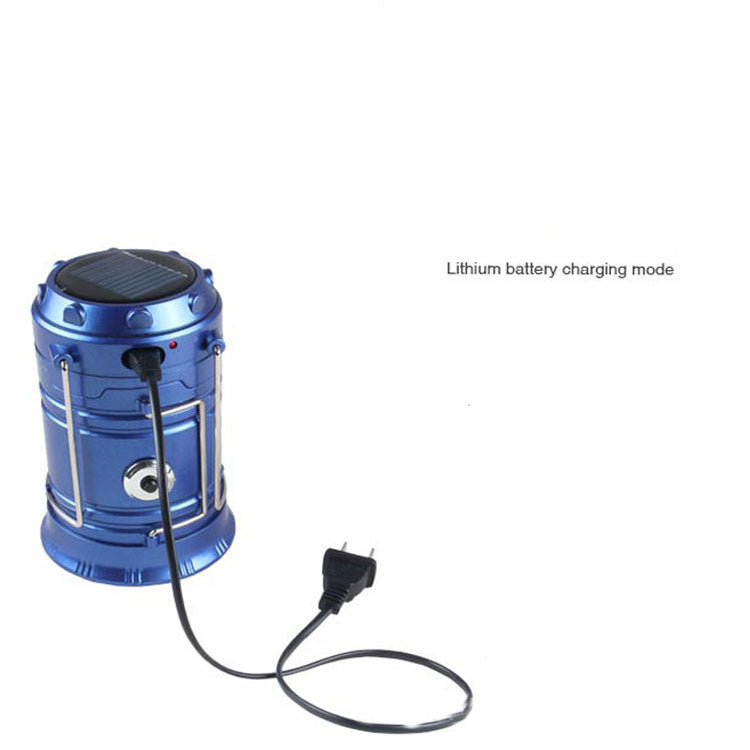 Lampe télescopique multifonctionnelle à chargement solaire pour tente de camping