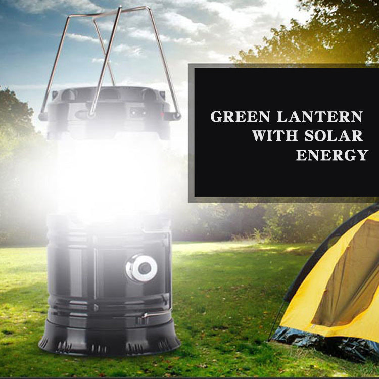 Lampe télescopique multifonctionnelle à chargement solaire pour tente de camping