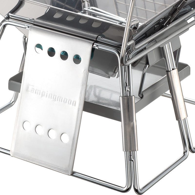 Barbecue portable en acier inoxydable avec surface antiadhésive