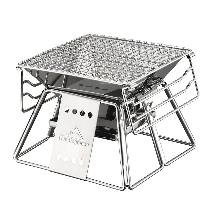 Barbecue portable en acier inoxydable avec surface antiadhésive