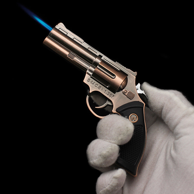 Encendedor Revolver Recargable a Prueba de Viento con Llama Directa / Soplete