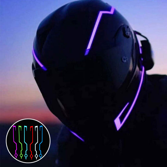 Luz LED para Casco de Motocicleta / Tira de Señal Intermitente / Tira Reflector Película de Luz Fría