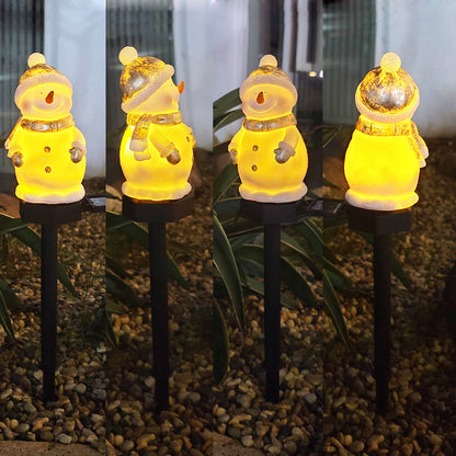 Luz LED Solar de Muñeco de Nieve para Exteriores / Lámpara LED Decoraciones