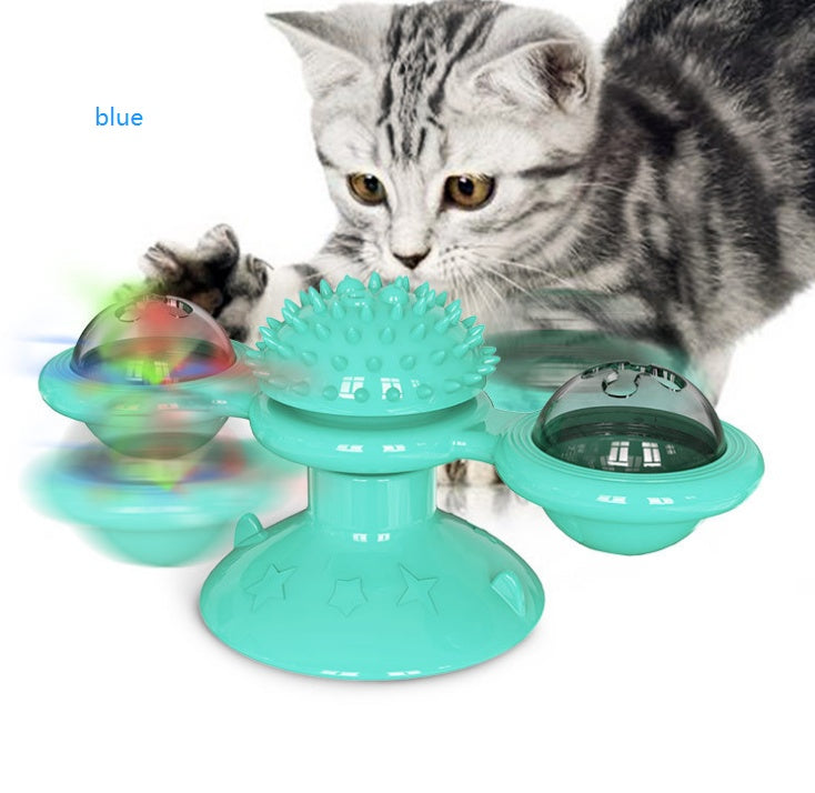 Molino de Viento de Mesa Giratorio para Gato