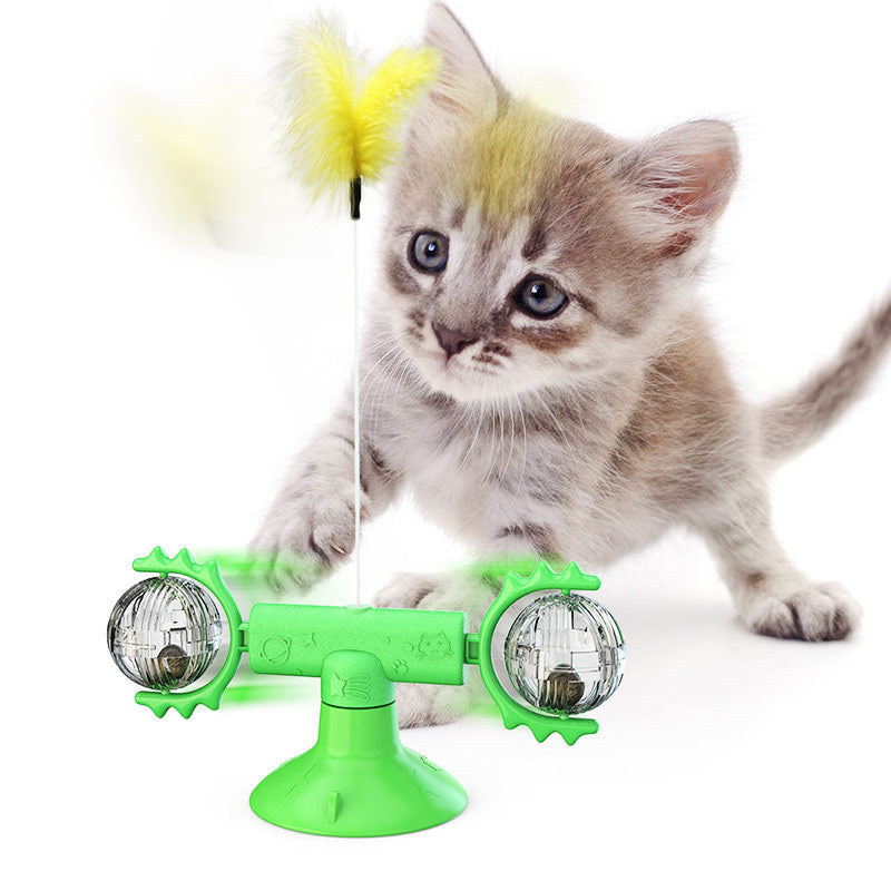Molino de Viento de Mesa Giratorio para Gato
