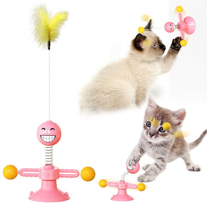 Molino de Viento de Mesa Giratorio para Gato