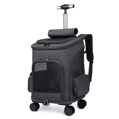 Mochila Plegable Portátil para Mascotas / Con Ruedas Universales / Bolsa para Mascotas
