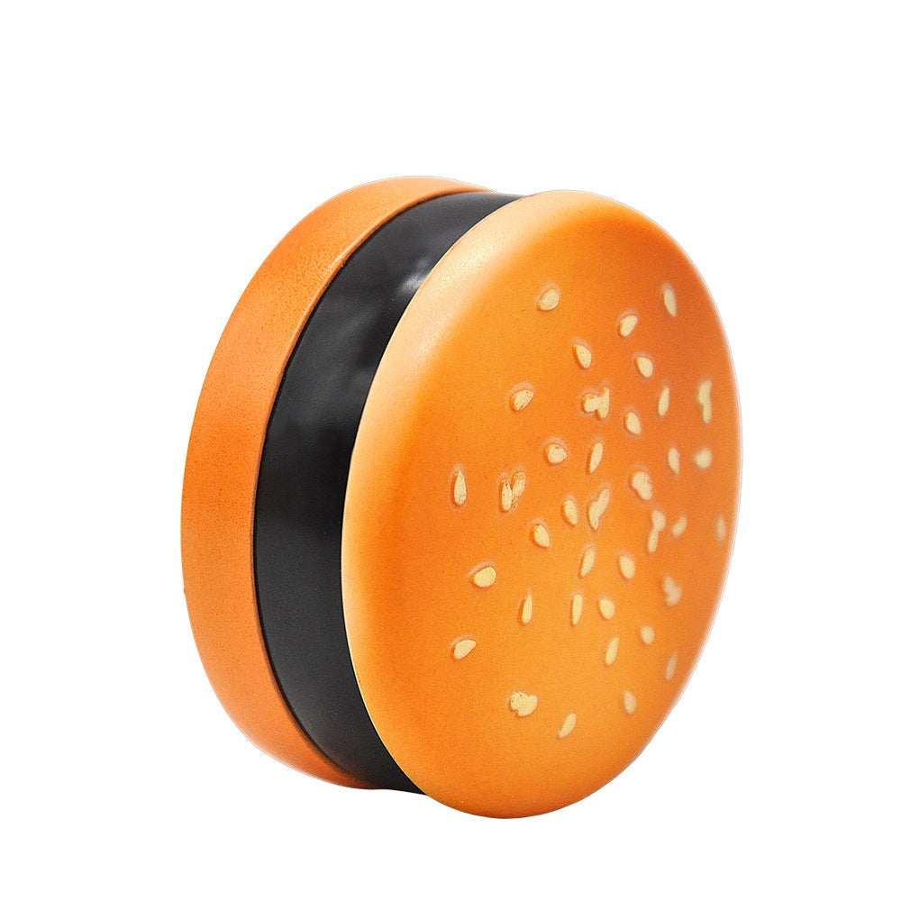 Hamburger Three-Layer Hand-Operated Sharp-Tooth Smoke Grinder