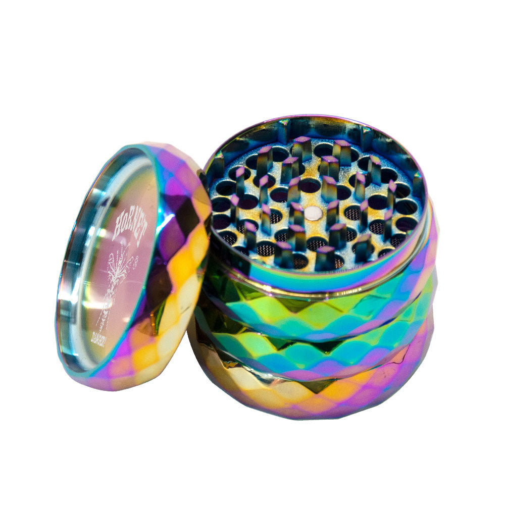 Molinillo de humo creativo multicolor antideslizante de aleación de zinc de cuatro capas