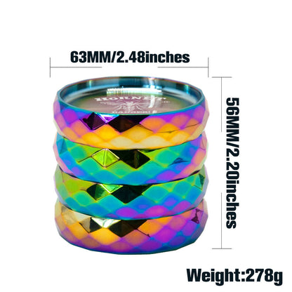 Molinillo de humo creativo multicolor antideslizante de aleación de zinc de cuatro capas