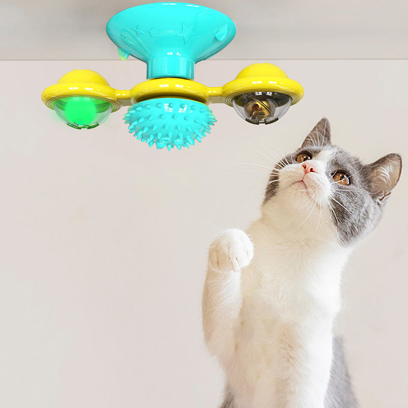 Molino de Viento de Mesa Giratorio para Gato
