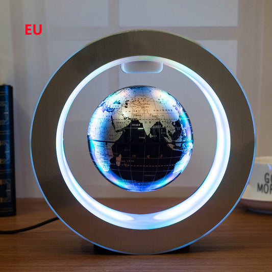 Mapa del Mundo Flotante con Luz LED y Levitación Magnética / Anti gravedad