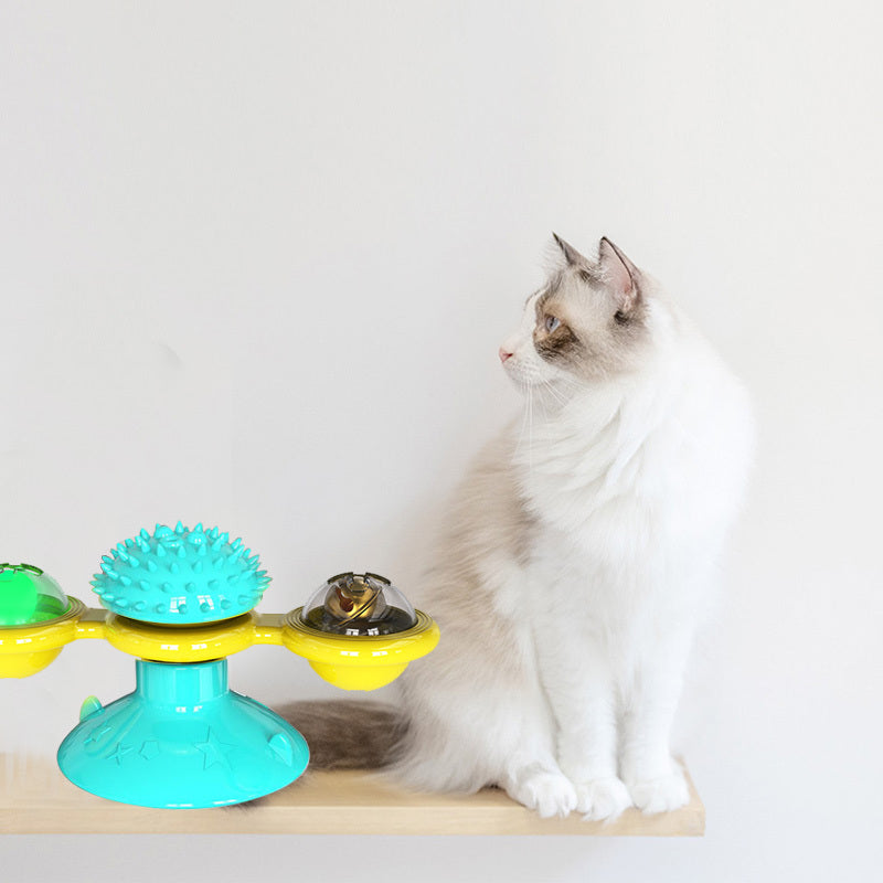 Molino de Viento de Mesa Giratorio para Gato