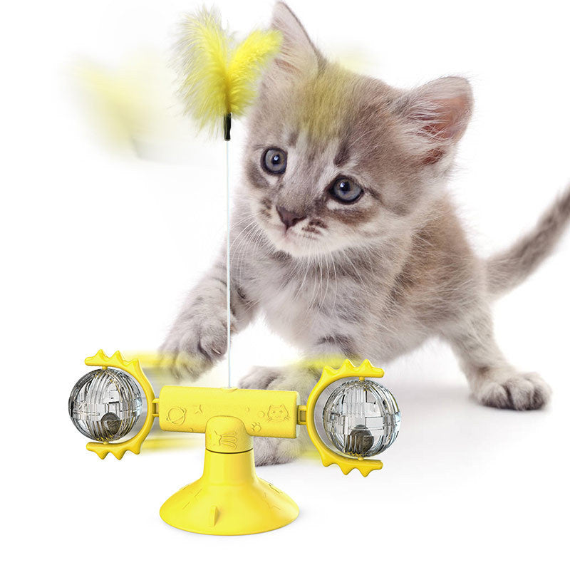Molino de Viento de Mesa Giratorio para Gato
