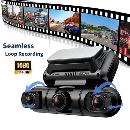 Cámara con visión de 360 Grados 4 canales: Frontal y Trasera, Interior, Izquierda y Derecha, para coche, GPS integrado, WiFi, visión nocturna, grabación 24/7