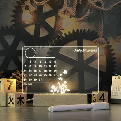 Tablero de Notas Creativo, Luz LED Noctura Creativo con Boligrafo / Niños, Novia -Decoración