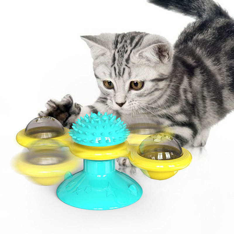 Molino de Viento de Mesa Giratorio para Gato