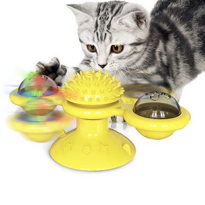 Molino de Viento de Mesa Giratorio para Gato