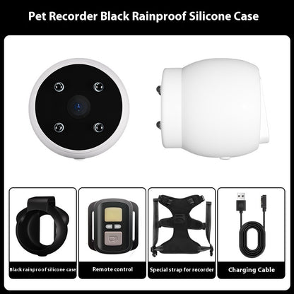 Grabadora de Mascotas, Collar Rastreador para Perros y Gatos /  Cámara Deportiva / Ángulo de Visión y Grabación de Movimiento