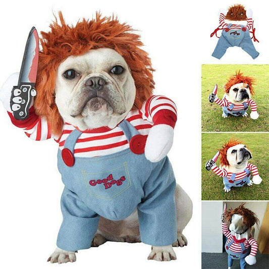 Disfraz de Halloween para mascotas / Ropa Divertida para Perros Ajustable.