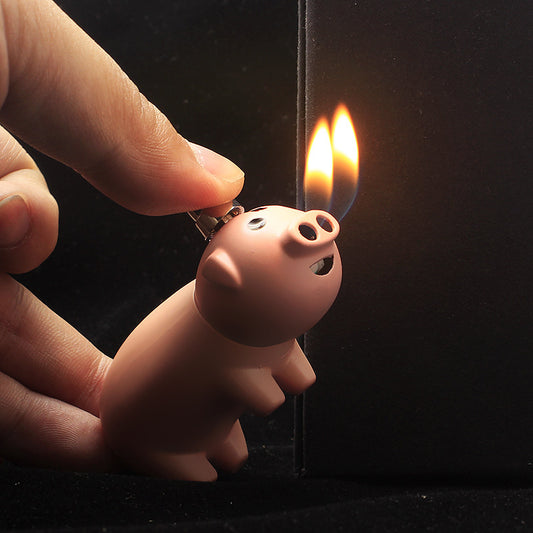 Encendedor de llama doble Mr Pig