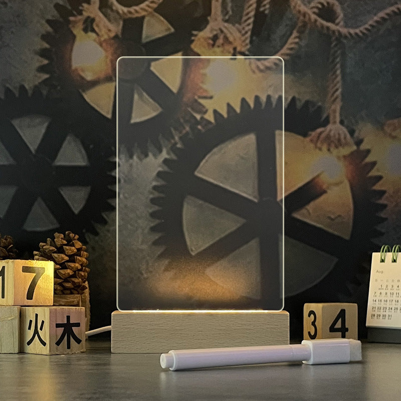 Tablero de Notas Creativo, Luz LED Noctura Creativo con Boligrafo / Niños, Novia -Decoración
