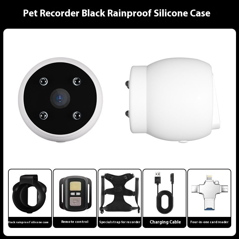 Grabadora de Mascotas, Collar Rastreador para Perros y Gatos /  Cámara Deportiva / Ángulo de Visión y Grabación de Movimiento