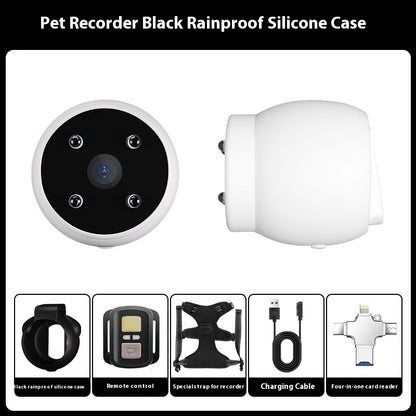 Grabadora de Mascotas, Collar Rastreador para Perros y Gatos /  Cámara Deportiva / Ángulo de Visión y Grabación de Movimiento